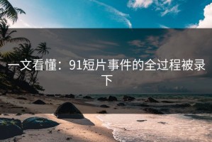 一文看懂：91短片事件的全过程被录下
