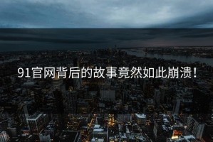 91官网背后的故事竟然如此崩溃！