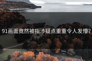 91画面竟然被指涉疑点重重令人发懵？