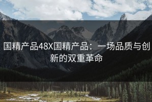 国精产品48X国精产品：一场品质与创新的双重革命