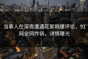 当事人在深夜遭遇花絮刷爆评论，91网全网炸锅，详情曝光
