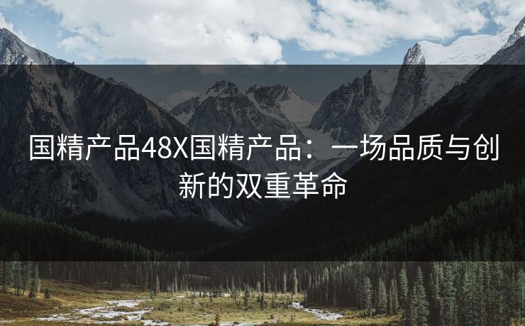 国精产品48X国精产品：一场品质与创新的双重革命