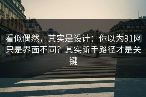 看似偶然，其实是设计：你以为91网只是界面不同？其实新手路径才是关键