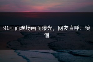 91画面现场画面曝光，网友直呼：惋惜