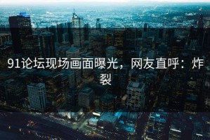 91论坛现场画面曝光，网友直呼：炸裂