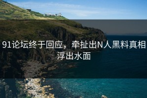 91论坛终于回应，牵扯出N人黑料真相浮出水面