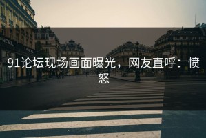 91论坛现场画面曝光，网友直呼：愤怒