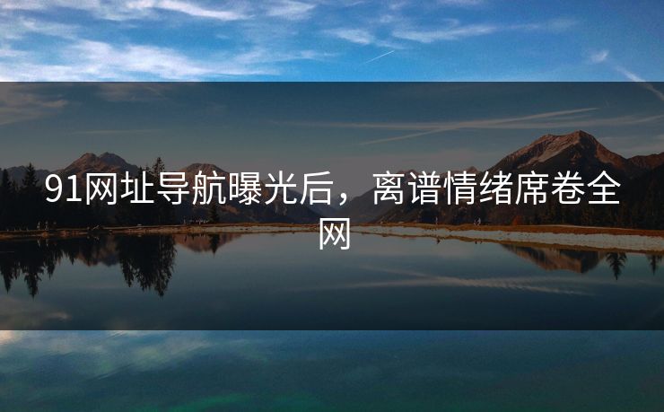 91网址导航曝光后，离谱情绪席卷全网